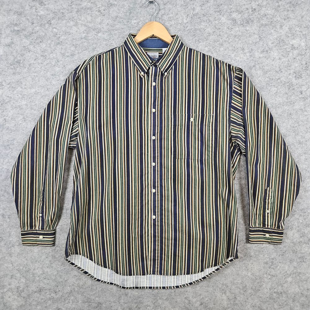 Bugle Boy Men's Multicolored Striped Shirt Size XL 100% Cotton Vintage‎ SPECKS